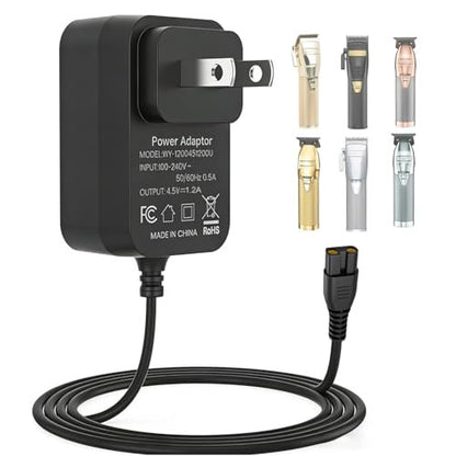 4.5V Charger Cord for BaByliss PRO Clipper & Trimmer FX870 FX788 FX787 FXSSM FX820 FX726 FX825, Power Adapter for BaByliss Barberology
