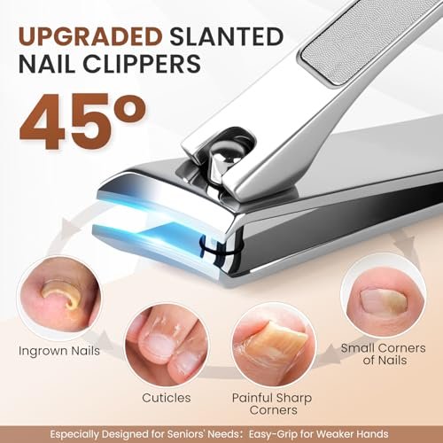 LIONVISON Ingrown Toenail Removal Kit: 8 Pcs Professional Toenail Clippers for Thick Toenails - Heavy Duty Nail Clippers Tools for Seniors Home Foot Care - görsel 10