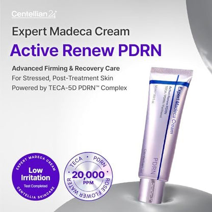 CENTELLIAN 24 Expert Madeca Cream Active Renew PDRN – Firming & Hydrating Face Moisturizer with TECA-PDRN, Hyaluronic Acid & Glutathione, Korean Skin Care (1.69 fl oz) Avelisse