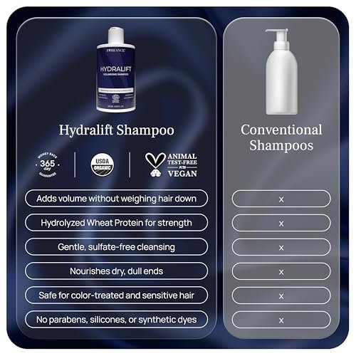 PUREANCE Hydralift Volumizing Shampoo for Thinning Hair – Sulfate-Free Thickening Shampoo with Wheat Protein, Betaine, Glycerin & Aloe – for Women & Men – 9.81 Fl Oz Avelisse