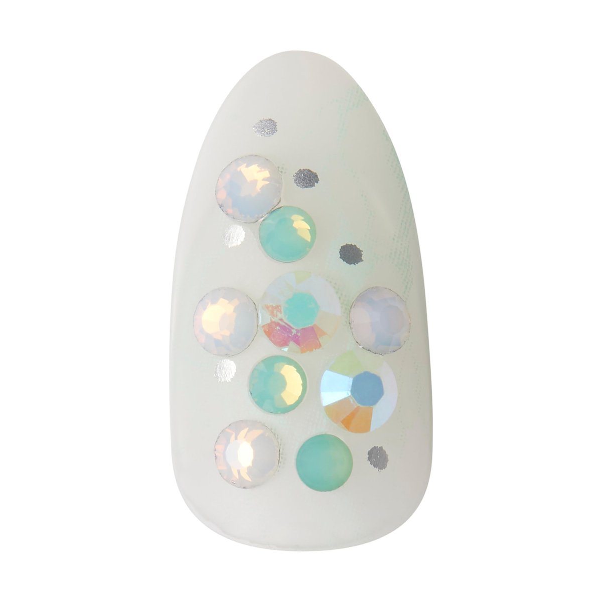 KISS Impress Press-On Manicure Fake Nails - Evergreen, Medium Length Almond Shape, Mint Green with Glitter Design - 30 Nails, Prep Pad, Mini File & Manicure Stick - görsel 15