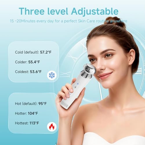 Depuffing Wand for Face & Eyes – 2-in-1 Cold and Heat Facial Therapy with Adjustable Temp; Beauty Wand, Face Roller and Eye Massage Tool to Reduce Puffiness, Dark Circles & Revive Skin Radiance Avelisse
