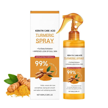 Keratin Care Turmeric Spray 100ml - Exfoliating Moisturizing Body Spray with Retinol for Face & Body, Gentle Skin Care for All Skin Types Avelisse