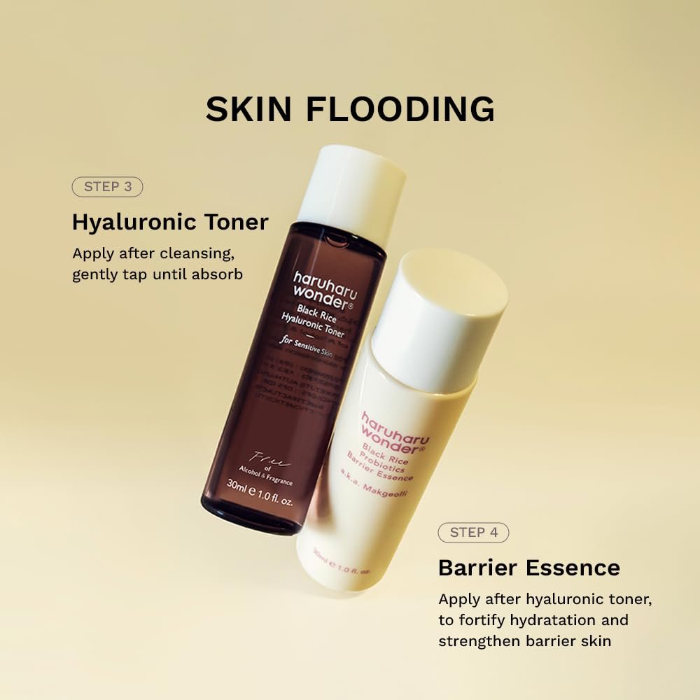Haruharu Wonder Best Glow Trial Kit - Strong, Hydrated, Glowing Daily Routine Mini Size Avelisse
