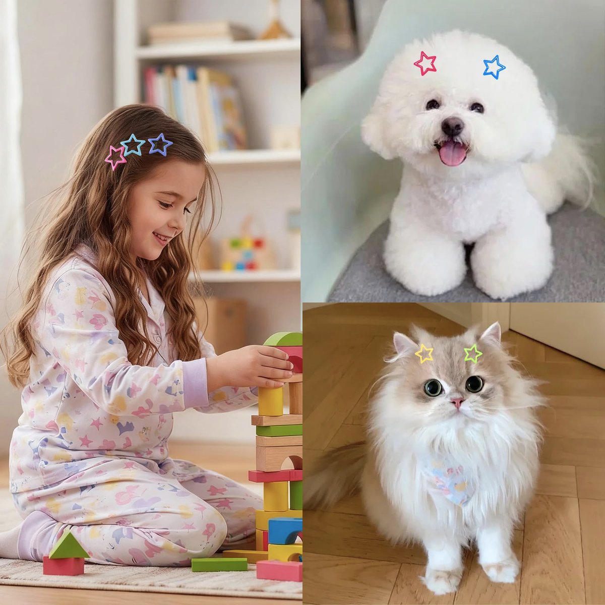 YLMUSU 144 Pcs 1.2'' Star Hair Clips - 24 Colors Metal Non-Slip Snap Hair Clips, Colorful Star Clips y2k, Stars Hair Barrettes for Women and Girls Avelisse