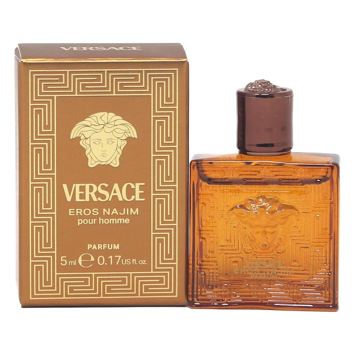 Versace Eros Najim Parfum - Mini Cologne for Men, 0.17 Oz, Travel Size Cologne Avelisse
