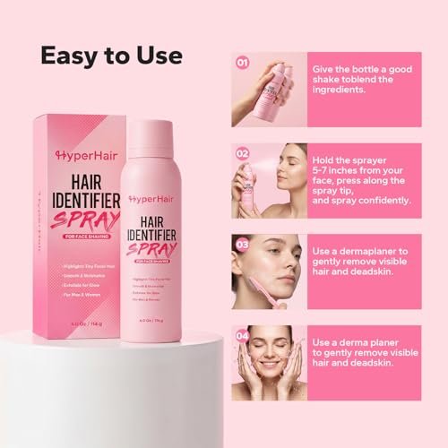 HyperHair Hair Identifier Spray for Face Shaving - Moisturizing Dermaplane Spray for All Skin Types - görsel 10
