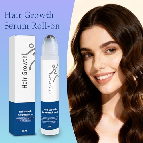 Rosemary Hair Growth Serum Roll On - 3% Rosemary, 3% Batana Oil, 2% Ginger Oil, 3% Aloe Vera Extract for Stronger Roots, Thicker Hair, Hair Loss Treatment, 0.85 Fl Oz - görsel 16