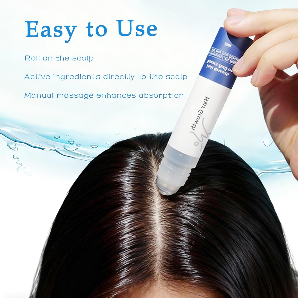 Rosemary Hair Growth Serum Roll On - 3% Rosemary, 3% Batana Oil, 2% Ginger Oil, 3% Aloe Vera Extract for Stronger Roots, Thicker Hair, Hair Loss Treatment, 0.85 Fl Oz - görsel 9