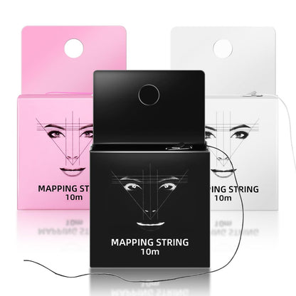 JimKing Eyebrow Mapping String - Pre-inked Microblading String for Eyebrow Shaping, 32ft per Box (3 Packs)