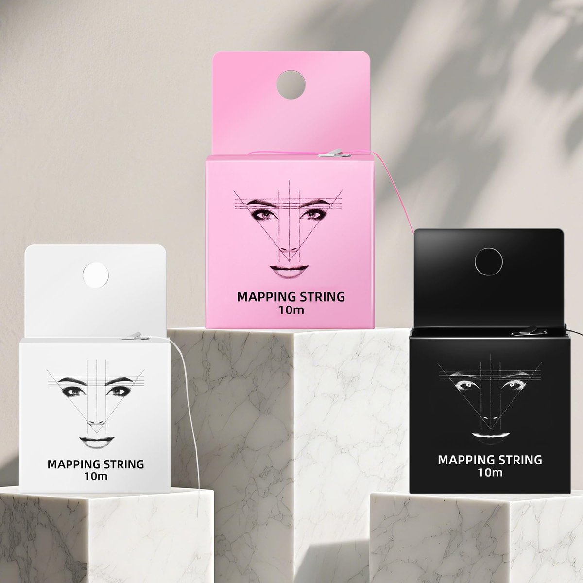 JimKing Eyebrow Mapping String - Pre-inked Microblading String for Eyebrow Shaping, 32ft per Box (3 Packs) - görsel 11