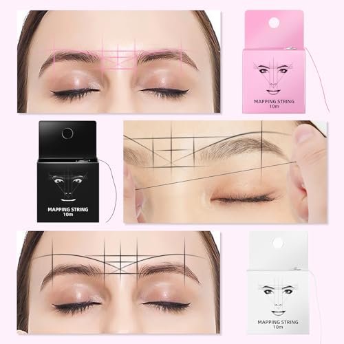 JimKing Eyebrow Mapping String - Pre-inked Microblading String for Eyebrow Shaping, 32ft per Box (3 Packs) - görsel 8