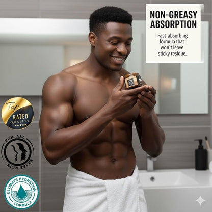 Cocoa King Body Butter for Men - 5.26 oz Moisturizing Body Cream with Cocoa Butter & Cologne Scent Avelisse