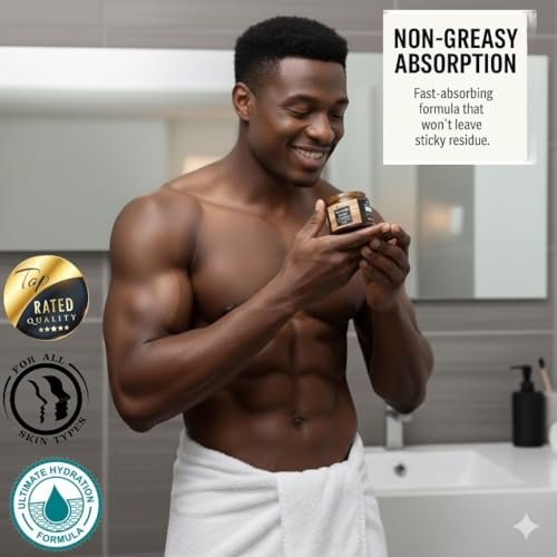 Cocoa King Body Butter for Men - 5.26 oz Moisturizing Body Cream with Cocoa Butter & Cologne Scent Avelisse