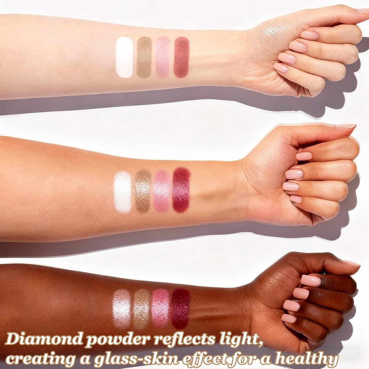 Kubot Eye & Cheek Palette - 4-in-1 Eyeshadow, Highlighter, Blush & Contour Powder for Natural Glow - görsel 5