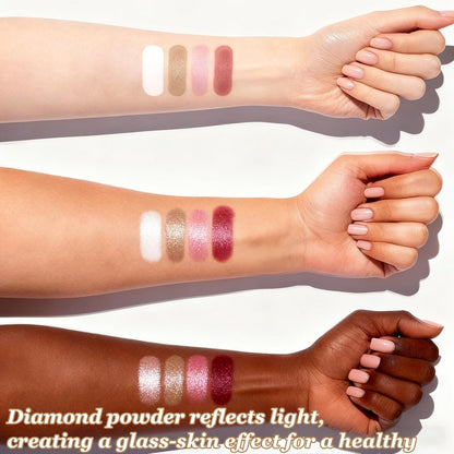 Kubot Eye & Cheek Palette - 4-in-1 Eyeshadow, Highlighter, Blush & Contour Powder for Natural Glow