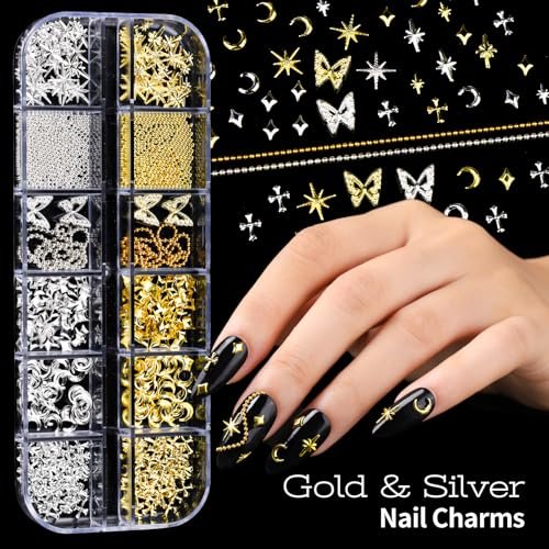 Teenitor Nail Charms and Nail Art Tools Set – 5 Boxes of 3D Nail Charms, Gems Rhinestones, 15 Nail Art Brushes, 5 Dotting Tools, 2 Nail Stands – Complete Nail Art Kit for Beginners & Professionals - görsel 6