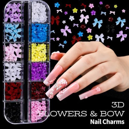 Teenitor Nail Charms and Nail Art Tools Set – 5 Boxes of 3D Nail Charms, Gems Rhinestones, 15 Nail Art Brushes, 5 Dotting Tools, 2 Nail Stands – Complete Nail Art Kit for Beginners & Professionals