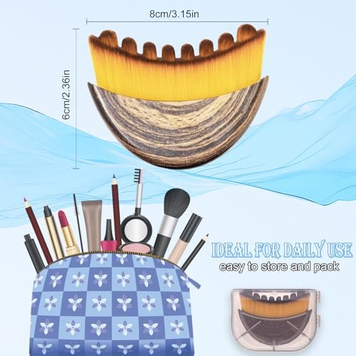 Lymphatic Contour Face Brush for Drainage, Elasticity & Brightening - Brown Plastic Avelisse