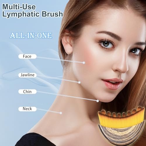 Lymphatic Contour Face Brush for Drainage, Elasticity & Brightening - Brown Plastic Avelisse