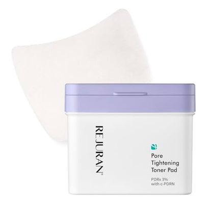REJURAN Pore Tightening Toner Pad with PDRx 3% and DOT c-PDRN – Exfoliating Pads with AHA BHA PHA for Daily Pore Cleansing, Oil-Moisture Balance & Cooling Care, Smoother-Looking Skin (60 Count) Avelisse