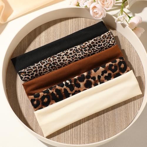 Weazppre 5-Pack Animal Print Pattern Headbands for Women – Stylish Elastic Hair Bands - görsel 10