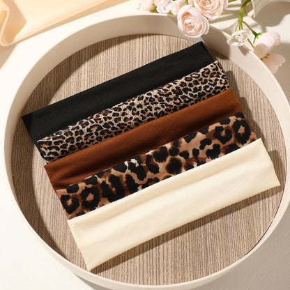 Weazppre 5-Pack Animal Print Pattern Headbands for Women – Stylish Elastic Hair Bands