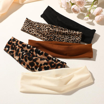 Weazppre 5-Pack Animal Print Pattern Headbands for Women – Stylish Elastic Hair Bands