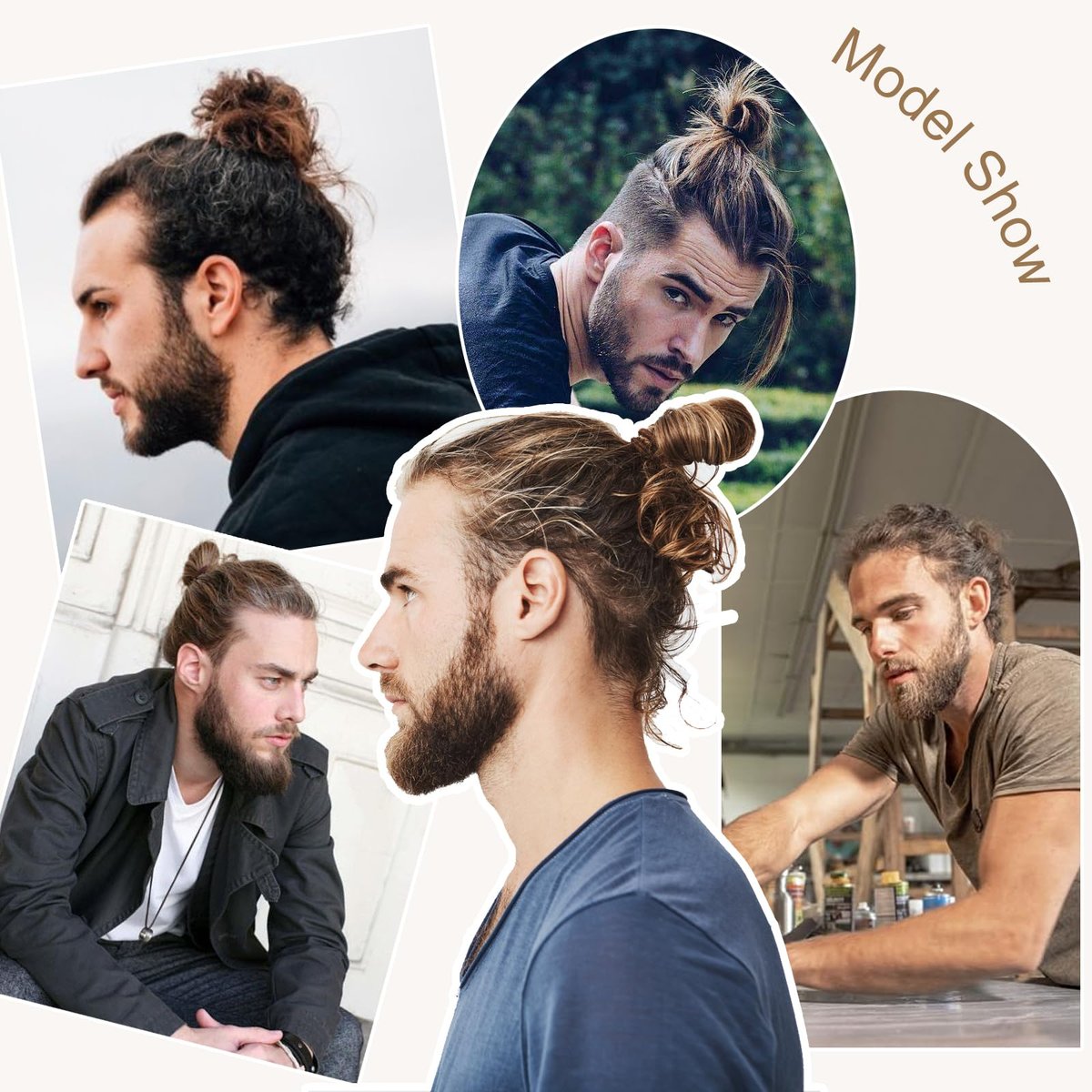 Clofiak 10-Pack Braided Hair Ties for Men – No Crease, No Damage – Ideal for Curly, Thick, Dense, and Long Hair - görsel 13