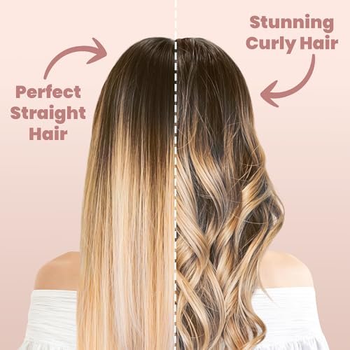 VISOFO 1.5 Inch Wavy Thermal Brush Blow Out - Hot Round Heated Curling Iron for Voluminous Curls, Ceramic Wand, 25s Fast Heating, Rose Gold Avelisse