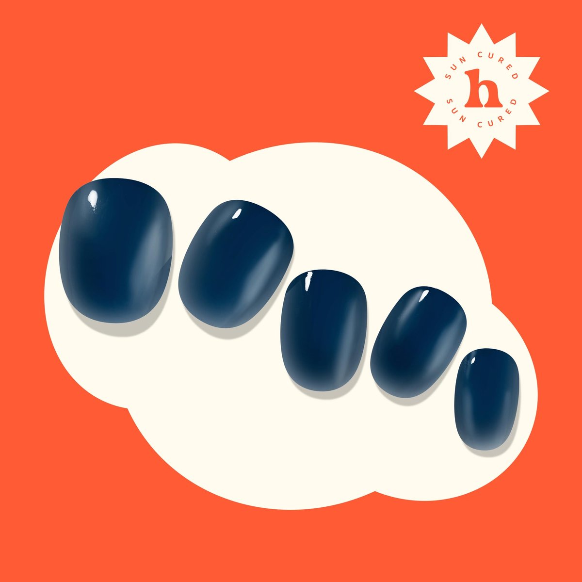 heyhae Semi Cured Gel Nail Strips - Fall Navy Solid Jelly - No LED Lamp Needed - Salon Quality, Easy Apply & Remove - Includes 28 Strips, Prep Pads, File & Wooden Stick - Hey, After Dark - görsel 11