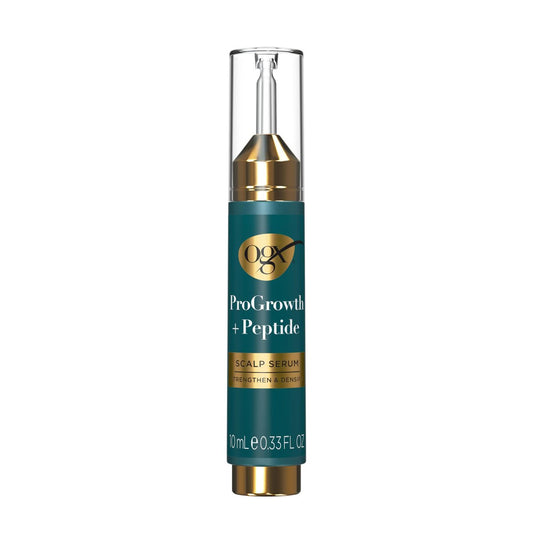 OGX ProGrowth + Peptide Scalp Serum – Strengthen & Densify Hair with Hydrating Scalp Treatment, 0.33 fl oz