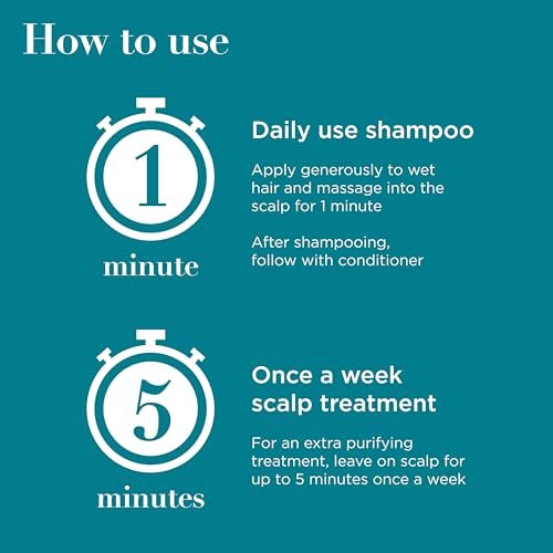 OGX ProGrowth + Peptide Clarifying Shampoo - Gentle Exfoliating Scalp Shampoo with 1.5% Mandelic Acid, Supports Natural Hair Growth, Removes Build-Up, 13 fl. oz (Off White) - görsel 11