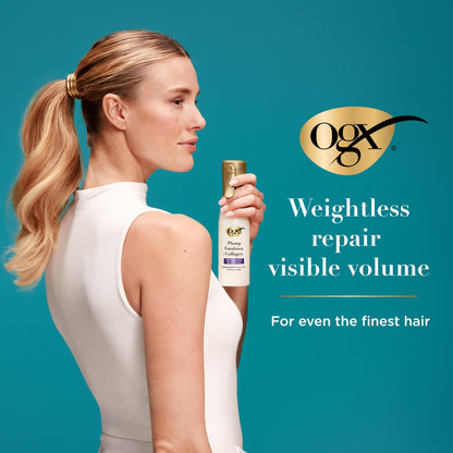 OGX Plump Emulsion + Collagen Conditioning Hair Mist, Volumizing Hair Spray with Marula Oil, 6.5 fl oz Avelisse