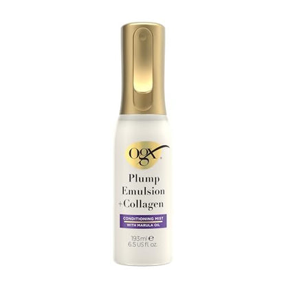 OGX Plump Emulsion + Collagen Conditioning Hair Mist, Volumizing Hair Spray with Marula Oil, 6.5 fl oz Avelisse