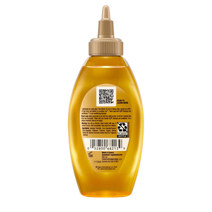 OGX Mirror Shine + Argan Oil Pre-Wash Hair Gloss - Smoothing Rinse Out Treatment for Glossy Shine & Nourishing Repair, 4 fl. oz