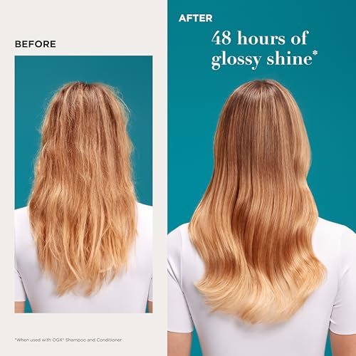 OGX Mirror Shine + Argan Oil Pre-Wash Hair Gloss - Smoothing Rinse Out Treatment for Glossy Shine & Nourishing Repair, 4 fl. oz - görsel 10