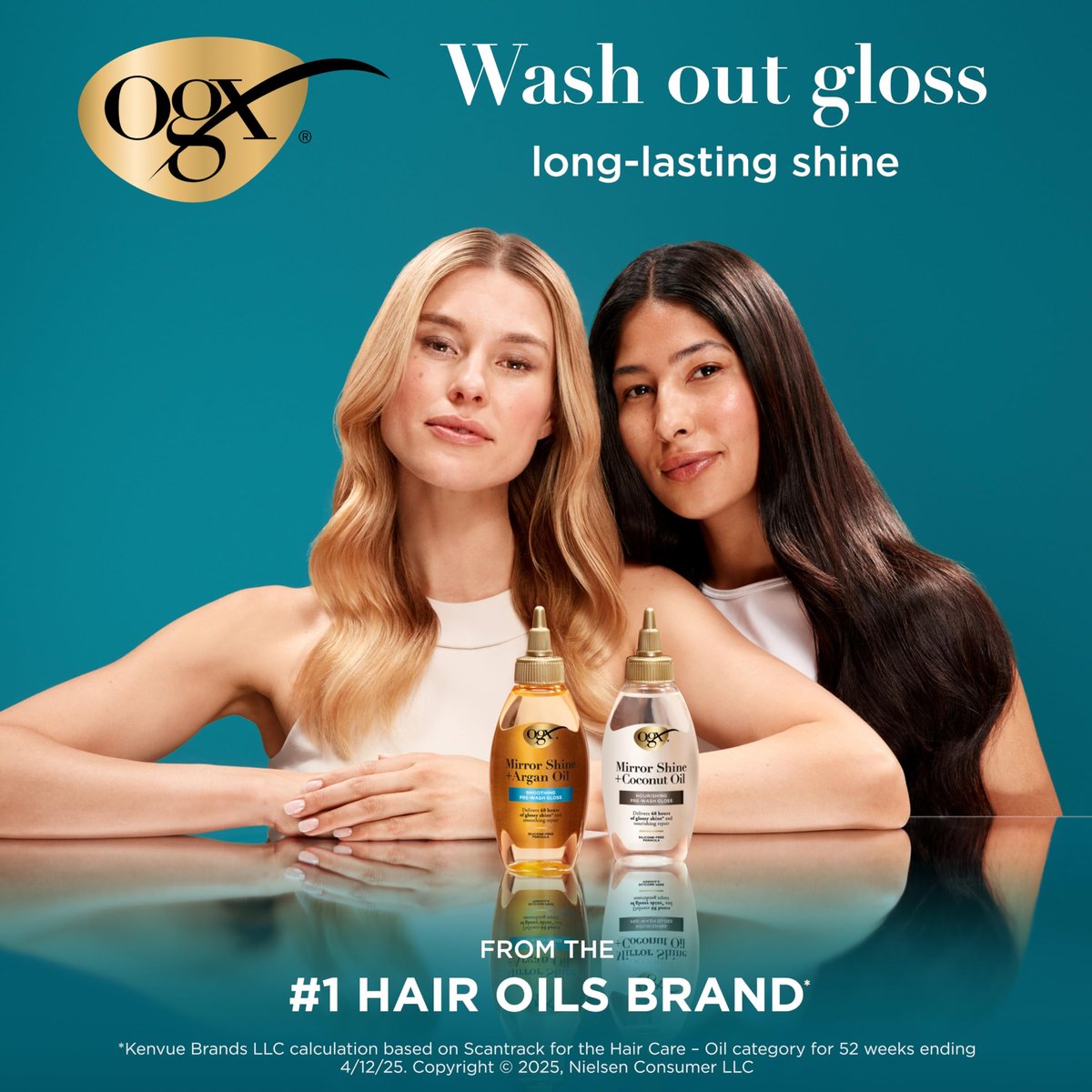 OGX Mirror Shine + Argan Oil Pre-Wash Hair Gloss - Smoothing Rinse Out Treatment for Glossy Shine & Nourishing Repair, 4 fl. oz - görsel 13