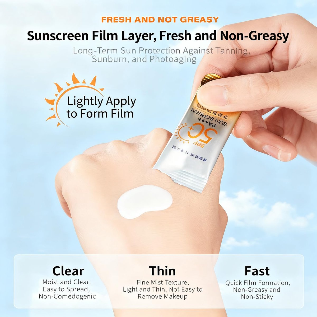 30-Pack Travel-Size SPF 50+ PA++++ Mini Sunscreen – Lightweight, Non-Greasy, Water-Resistant Sunblock for Face & Body, Bulk Vacation Essentials & Party Favors - görsel 11