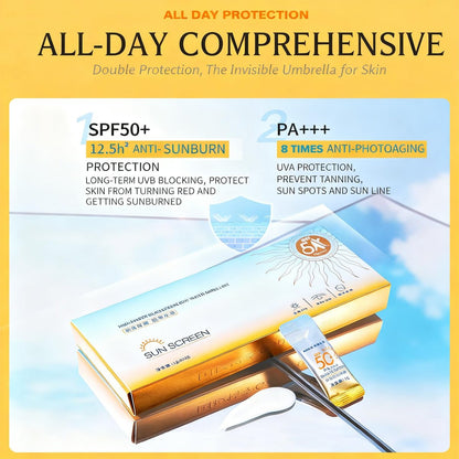 30-Pack Travel-Size SPF 50+ PA++++ Mini Sunscreen – Lightweight, Non-Greasy, Water-Resistant Sunblock for Face & Body, Bulk Vacation Essentials & Party Favors