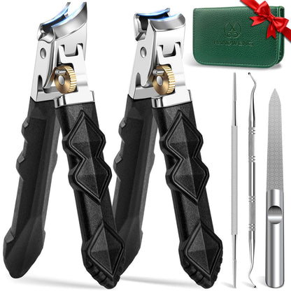Heavy Duty Toenail Clippers for Thick Nails - Long Handled Nail Clippers for Seniors, Men - Sharp Slanted Stainless Steel Ingrown Toenail Cutter Avelisse