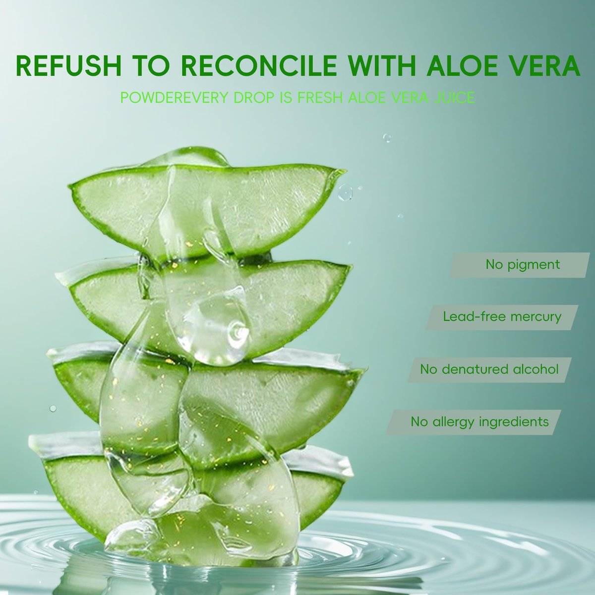 Fuveuua Organic Pure Aloe Vera Gel – Soothing Cooling Gel for Sunburn Relief & After-Sun Care, 99% Plant-Derived, 7.05 oz, Gentle for All Skin Types - görsel 5