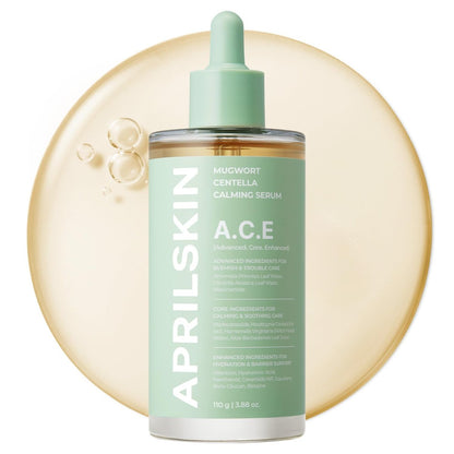 APRILSKIN A.C.E Serum | Mugwort & Centella Soothing Serum for Troubled Skin | Korean Skin Care | 3.88 oz Avelisse