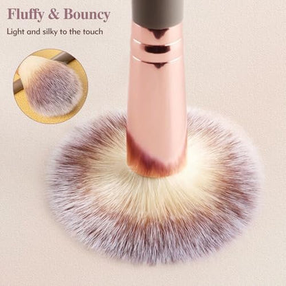 3PCS Angled Blush Brush Set - Double Ended Makeup Brush for Blush, Contour, and Highlighter - Synthetic Bristle Avelisse