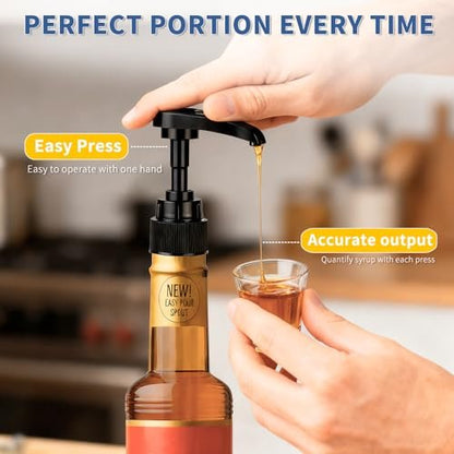 3 PCS Syrup Pump Compatible with Jordans Skinny and Torani, Coffee Syrup Dispenser for 12.7 oz Bottles, Lockable Design, Easy to Use and Clean