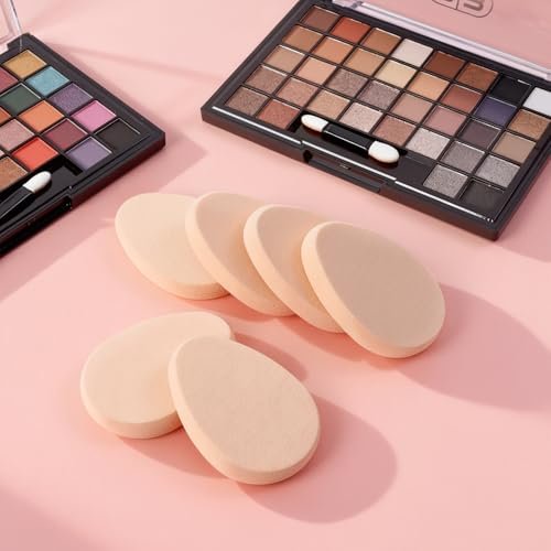 Clofiak 6 PCS Flat Makeup Sponges for Foundation - Beige Foundation Sponge, Beauty Blender Make Up Sponges, Cushion Foundation Puff for Natural and Easy Soft Long-lasting - görsel 8