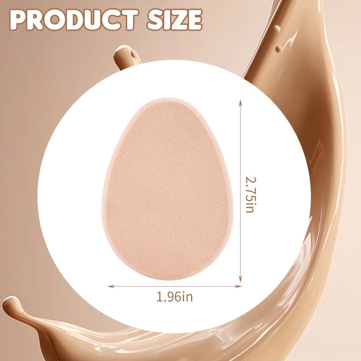 Clofiak 6 PCS Flat Makeup Sponges for Foundation - Beige Foundation Sponge, Beauty Blender Make Up Sponges, Cushion Foundation Puff for Natural and Easy Soft Long-lasting - görsel 3