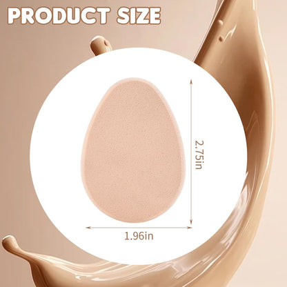 Clofiak 6 PCS Flat Makeup Sponges for Foundation - Beige Foundation Sponge, Beauty Blender Make Up Sponges, Cushion Foundation Puff for Natural and Easy Soft Long-lasting