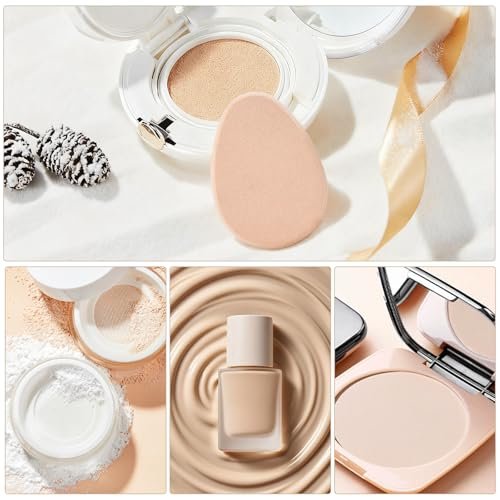 Clofiak 6 PCS Flat Makeup Sponges for Foundation - Beige Foundation Sponge, Beauty Blender Make Up Sponges, Cushion Foundation Puff for Natural and Easy Soft Long-lasting - görsel 6