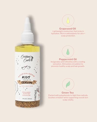 Cristina's Curls Scalp Serum for Curly Hair – Dry Scalp Treatment for Kids & Adults, Soothing Oil for Itch & Dryness, Healthy Scalp Care (1 oz) Avelisse